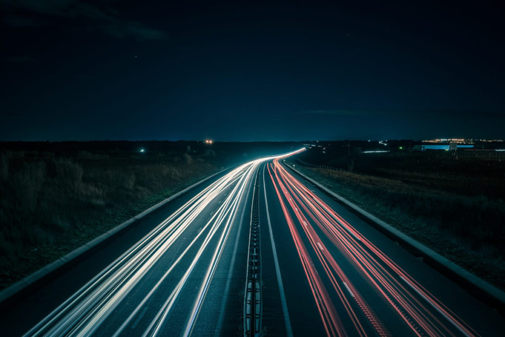 Highway at night